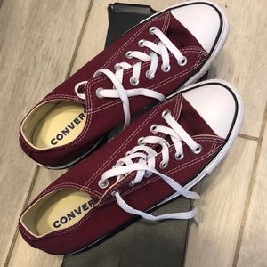 Converse burgundy shoes, women’s size 9, men’s size 7